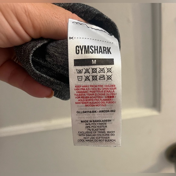 Gymshark Women’s Black Gray Marl ADAPT Seamless Leggings Size M - Picture 5 of 5